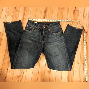 Women’s Levi’s 501 High Rise Straight Blue Jeans Size 24x32